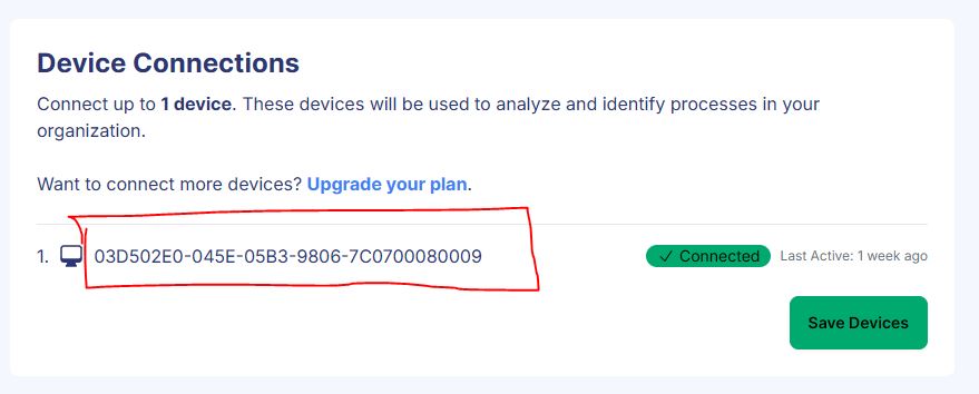 Organization device id setup